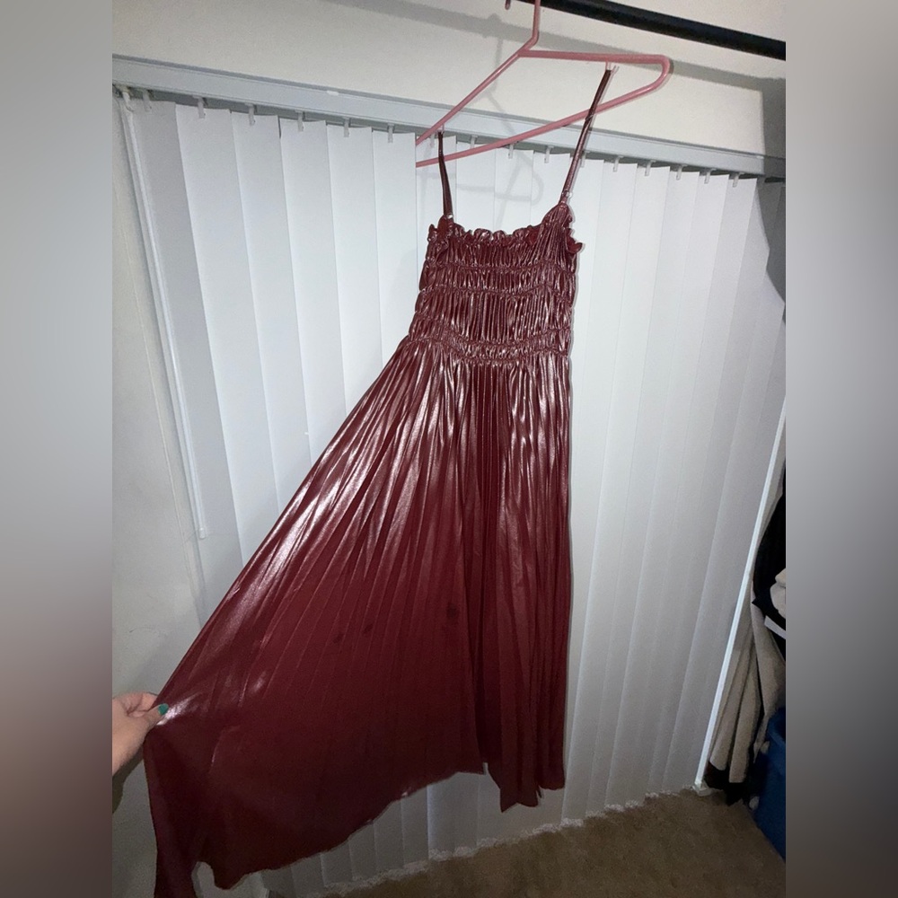 Georgia Hardinge Wine Colored The Metal Dress